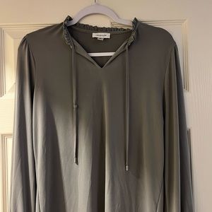 Calvin Klein Grey Drawstring Tunic Top